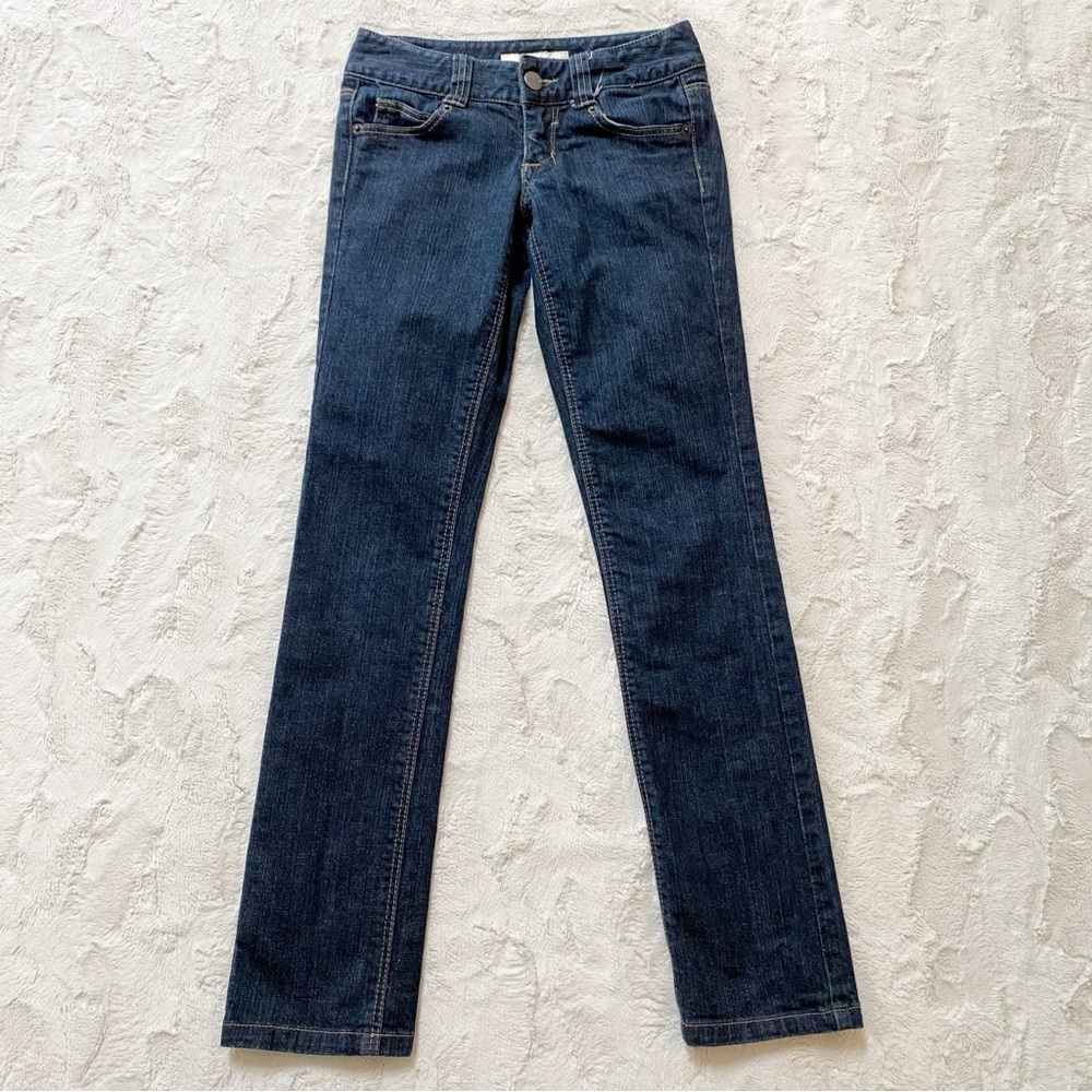 just jeans • Y2K vintage low rise dark wash jeans | 2